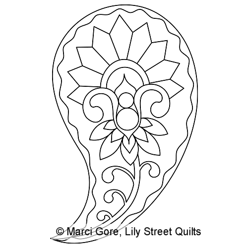 Dahlia Paisley Block