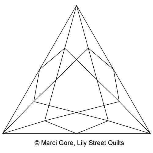 Faceted 60 Degree Triangle