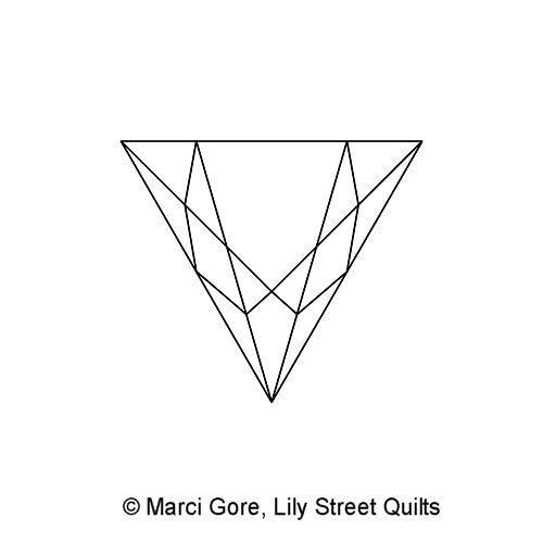 Faceted Half 60 Degree Diamond Horizontal