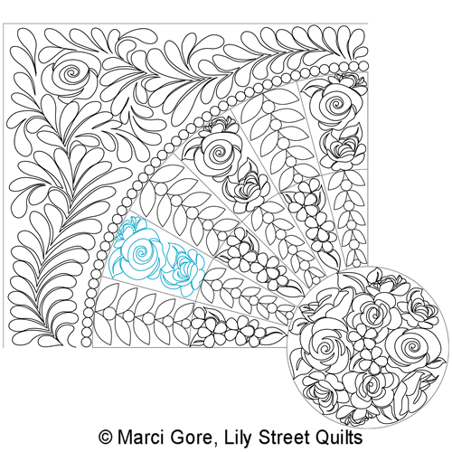 Feathers and Flowers Flower Wedge Large