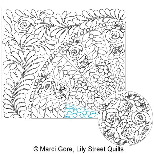 Feathers and Flowers Flower Wedge Small