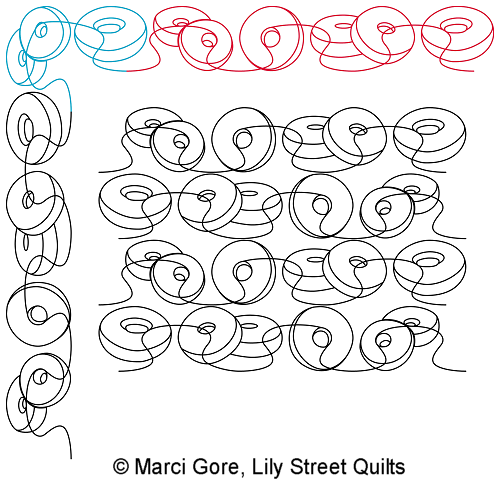 Glazed Donuts Border and Corner