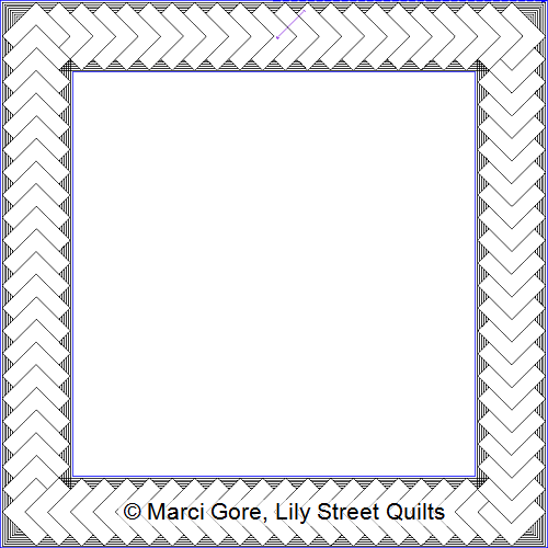 Lily Street Digitized Longarm Quilting Patterns Palace Steps Border