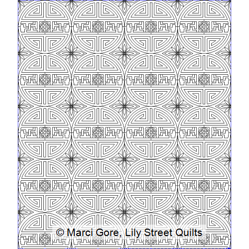 Lily Street Digitized Longarm Quilting Patterns Prosperity E2E with