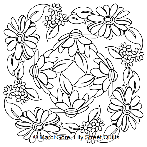 Scattered Daisies Block