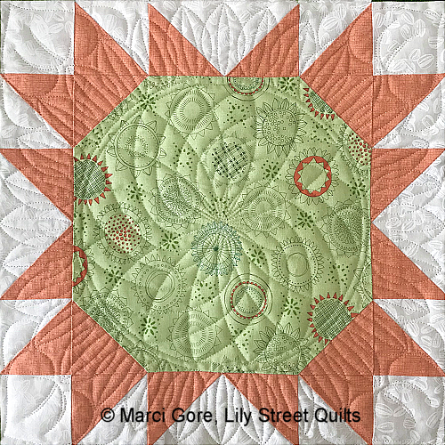 Lily Street Digitized Longarm Quilting Patterns Sunflower Block