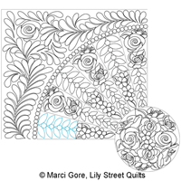 Feathers and Flowers Pearl Wedge Large