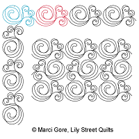 Ribbon Swirls Border and Corner